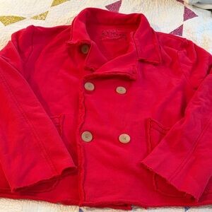 Frank & Eileen Red Double-Breasted Sweatshirt